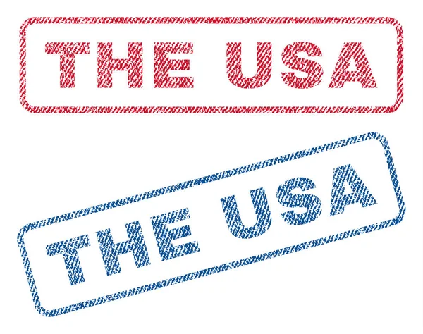 미국 섬유 우표 — 스톡 벡터