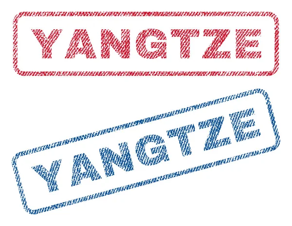 Yangtze Textile Stamps — Stock Vector