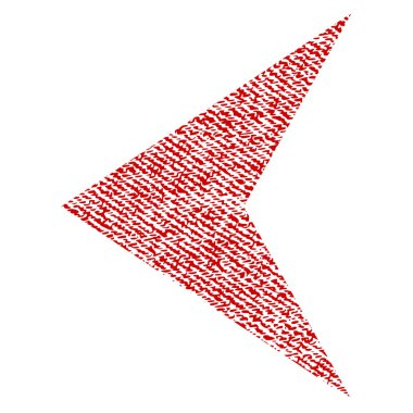 Ok ucu sol kumaş dokulu simgesi