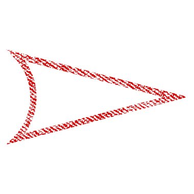 Ok ucu sağ kumaş dokulu simgesi