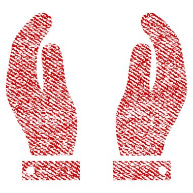 Bakım el kumaş dokulu simgesi