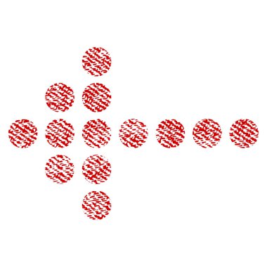 Noktalı ok sol kumaş dokulu simgesi