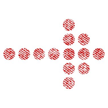 Noktalı ok doğru kumaş dokulu simgesi