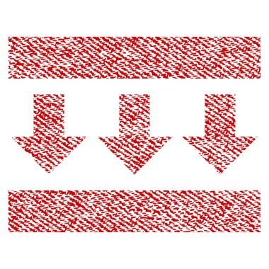 Basıncı aşağı kumaş dokulu simgesi