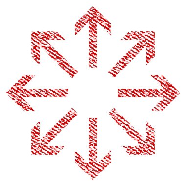 Radyal okları kumaş dokulu simgesi