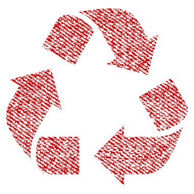 Geri dönüşüm kumaş dokulu simgesi