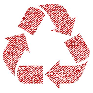 Geri dönüşüm kumaş dokulu simgesi