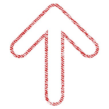 Kumaş yukarı yönlü ok simgesi dokulu