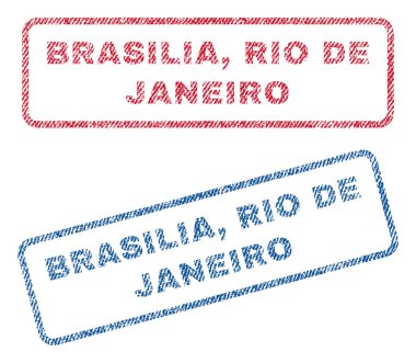 Brasilia Rio De Janeiro Textile Stamps