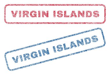 Virgin Adaları Tekstil pullar