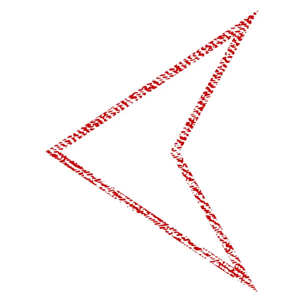 Icono texturizado de tela izquierda de punta de flecha — Vector de stock