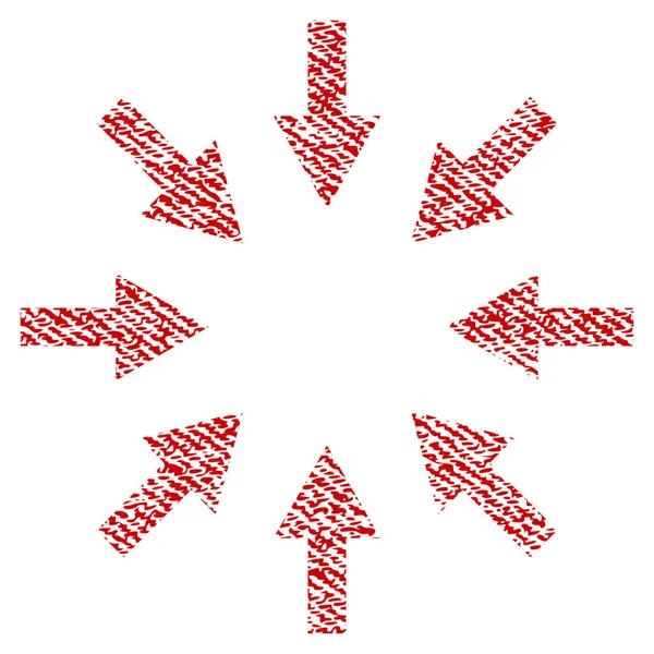 Icône texturée de tissu de flèches compactes — Image vectorielle