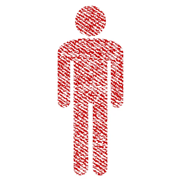 Icône texturée de tissu d'homme — Image vectorielle