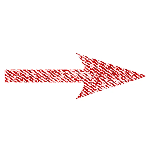 锋利的箭对织物纹理图标 — 图库矢量图片