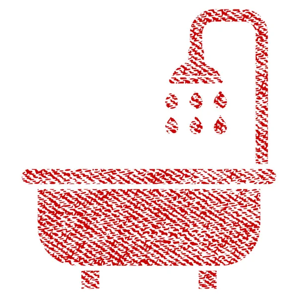 Shower Bath Fabric Textured Icon — Stock Vector