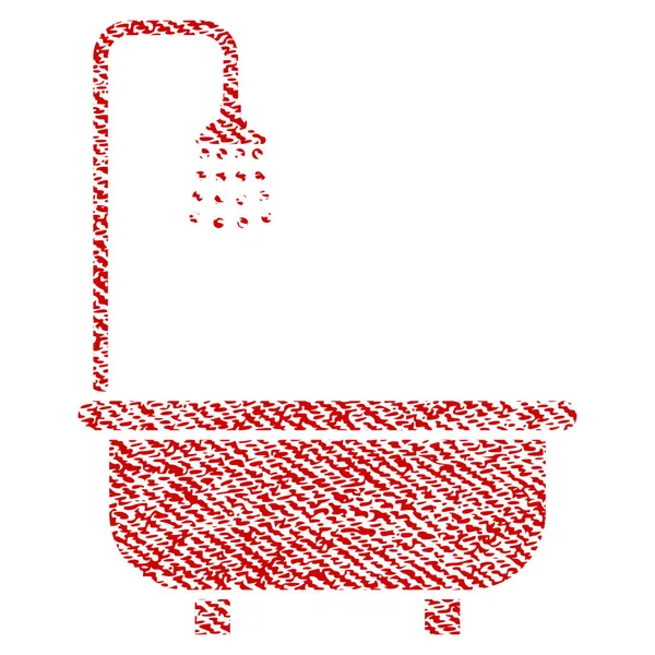 Duschbad Stoff strukturiert Symbol — Stockvektor