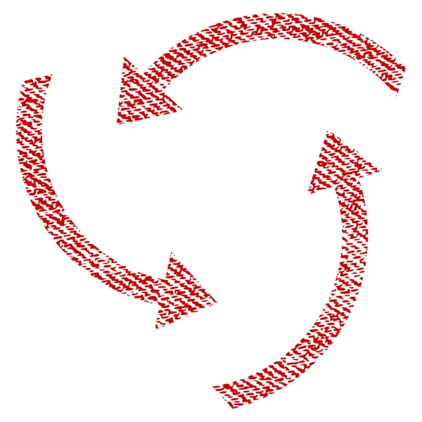 Swirl Arrows Fabric Textured Icon — Stock Vector