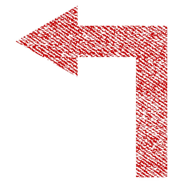 Gire a la izquierda Tela icono texturizado — Vector de stock