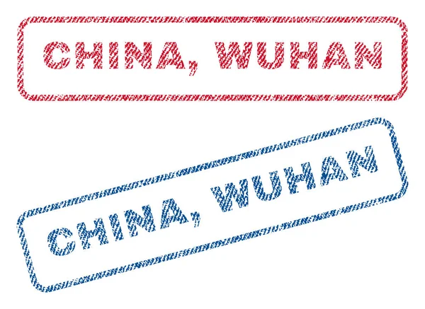 China Wuhan Têxtil Selos — Vetor de Stock