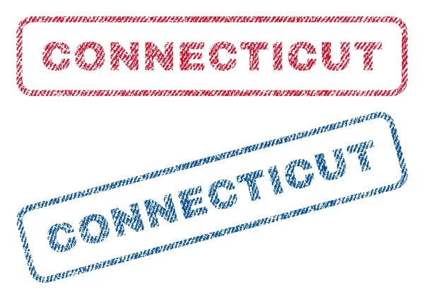 Selos têxteis de Connecticut — Vetor de Stock