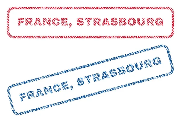 France Strasbourg Textile Stamps — ストックベクタ
