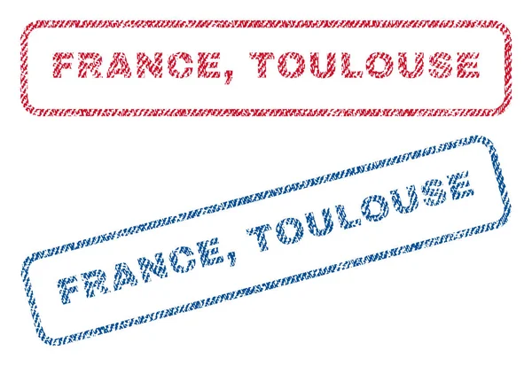 France Toulouse Textile Stamps — ストックベクタ