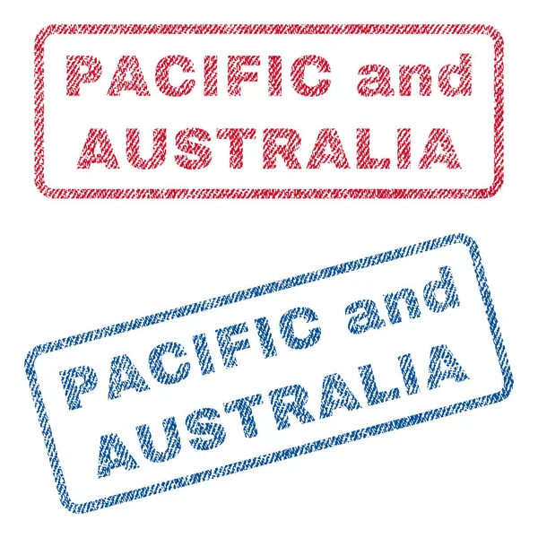 Текстильные марки Австралии и Тихого океана — стоковый вектор