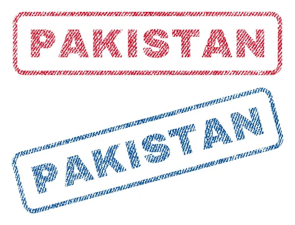 巴基斯坦纺织邮票 — 图库矢量图片