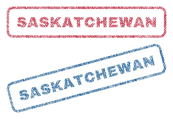 Saskatchewan κλωστοϋφαντουργικών γραμματόσημα — Διανυσματικό Αρχείο