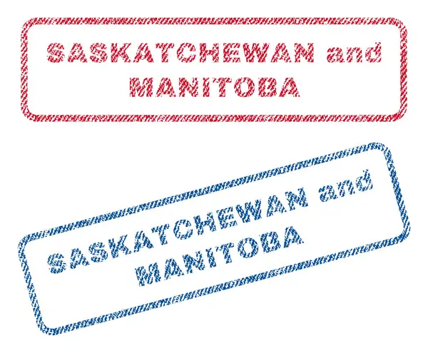 Saskatchewan a Manitoba textilní razítka — Stockový vektor