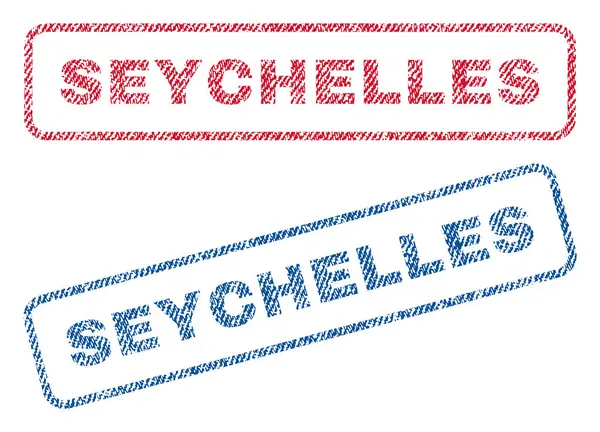 Seychellerna textil frimärken — Stock vektor
