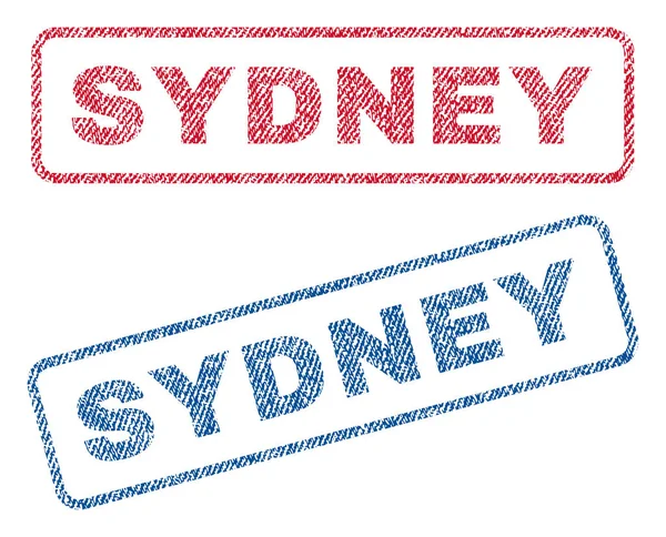 Sydney textil bélyegek — Stock Vector