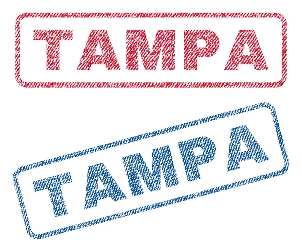 Tampa Textil Sellos — Vector de stock