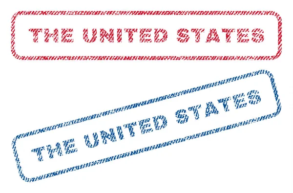 Os selos têxteis dos Estados Unidos — Vetor de Stock