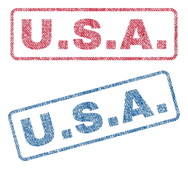미국 섬유 우표 — 스톡 벡터