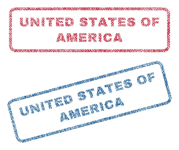 Timbres textiles des États-Unis d'Amérique — Image vectorielle