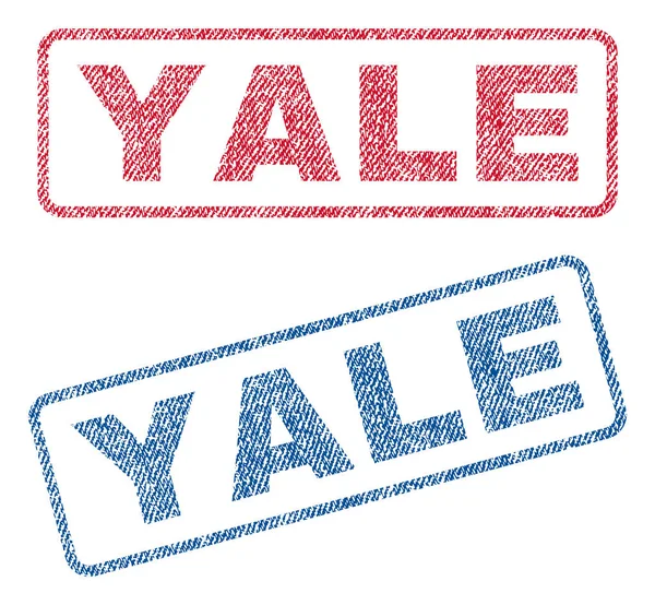 Timbre textile Yale — Vector de stoc