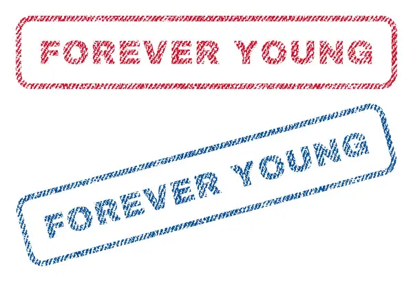 Forever Young Textile Stamps — Stock Vector