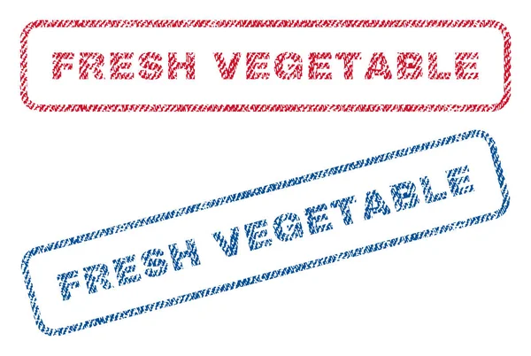 Francobolli tessili vegetali freschi — Vettoriale Stock