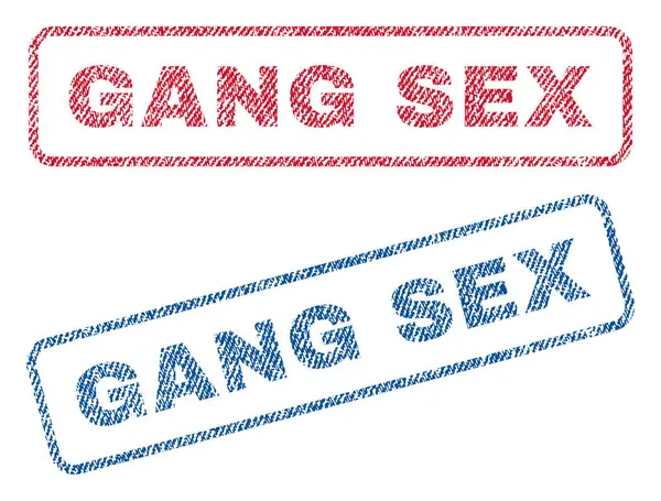 Gang Sexo Têxtil Selos — Vetor de Stock