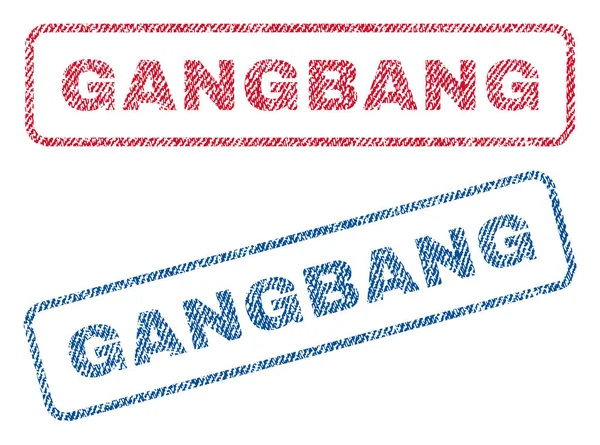 Gangbang Textile Stamps — Stock Vector