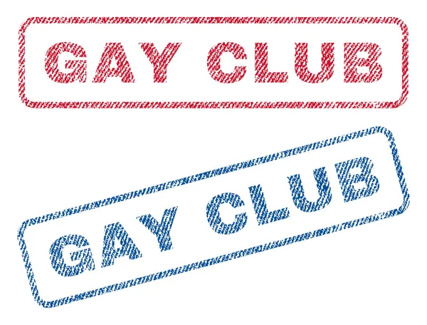 Gay clube têxteis carimbos — Vetor de Stock