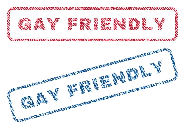 Gay Friendly Textile Stamps — Stock Vector