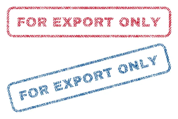Voor de Export alleen textiel stempels — Stockvector