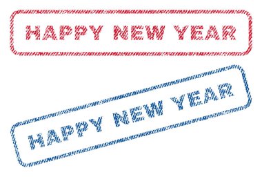 Mutlu yeni yıl Tekstil pullar