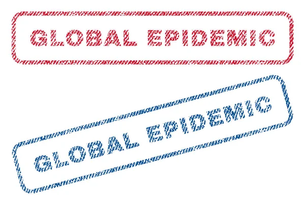 Globální epidemie textilní razítka — Stockový vektor