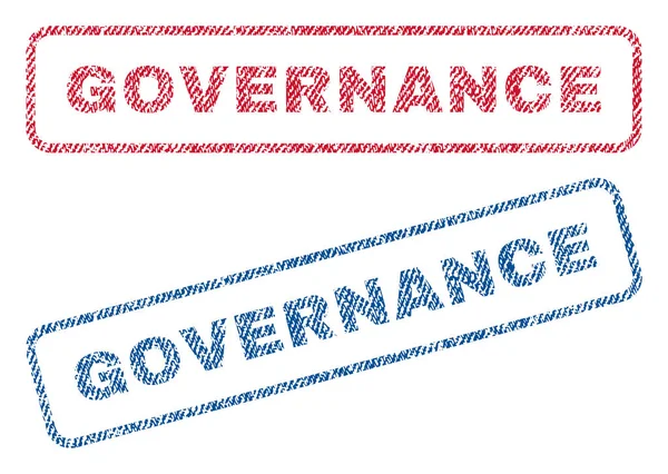 Governance-Textilstempel — Stockvektor