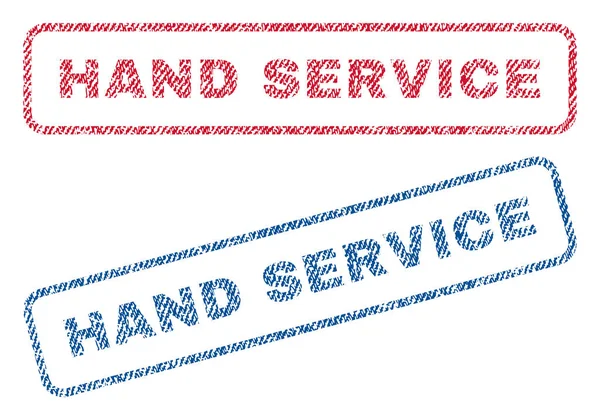 Servicio de Mano Sellos textiles — Vector de stock