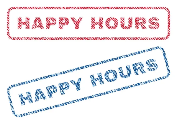 Happy Hours Timbres textiles — Image vectorielle