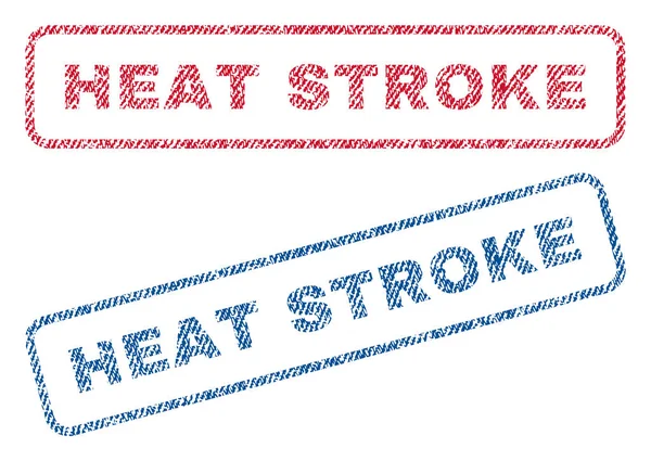 Heat Stroke Textile Stamps — Stock Vector